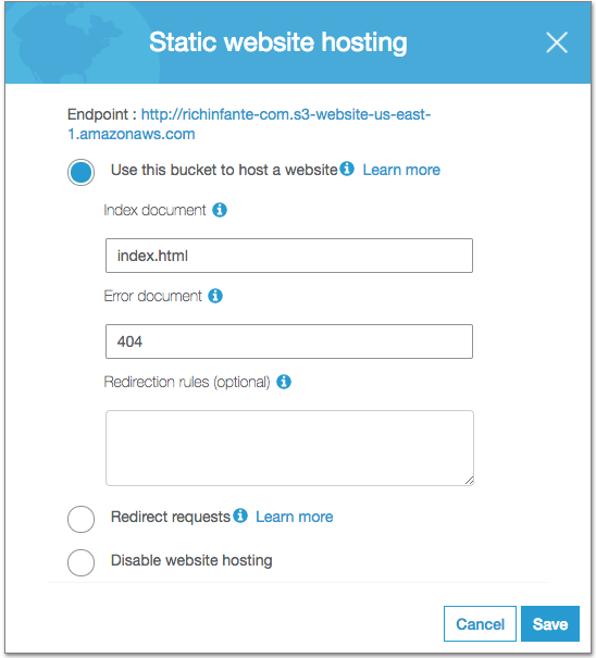 Static Site Panel