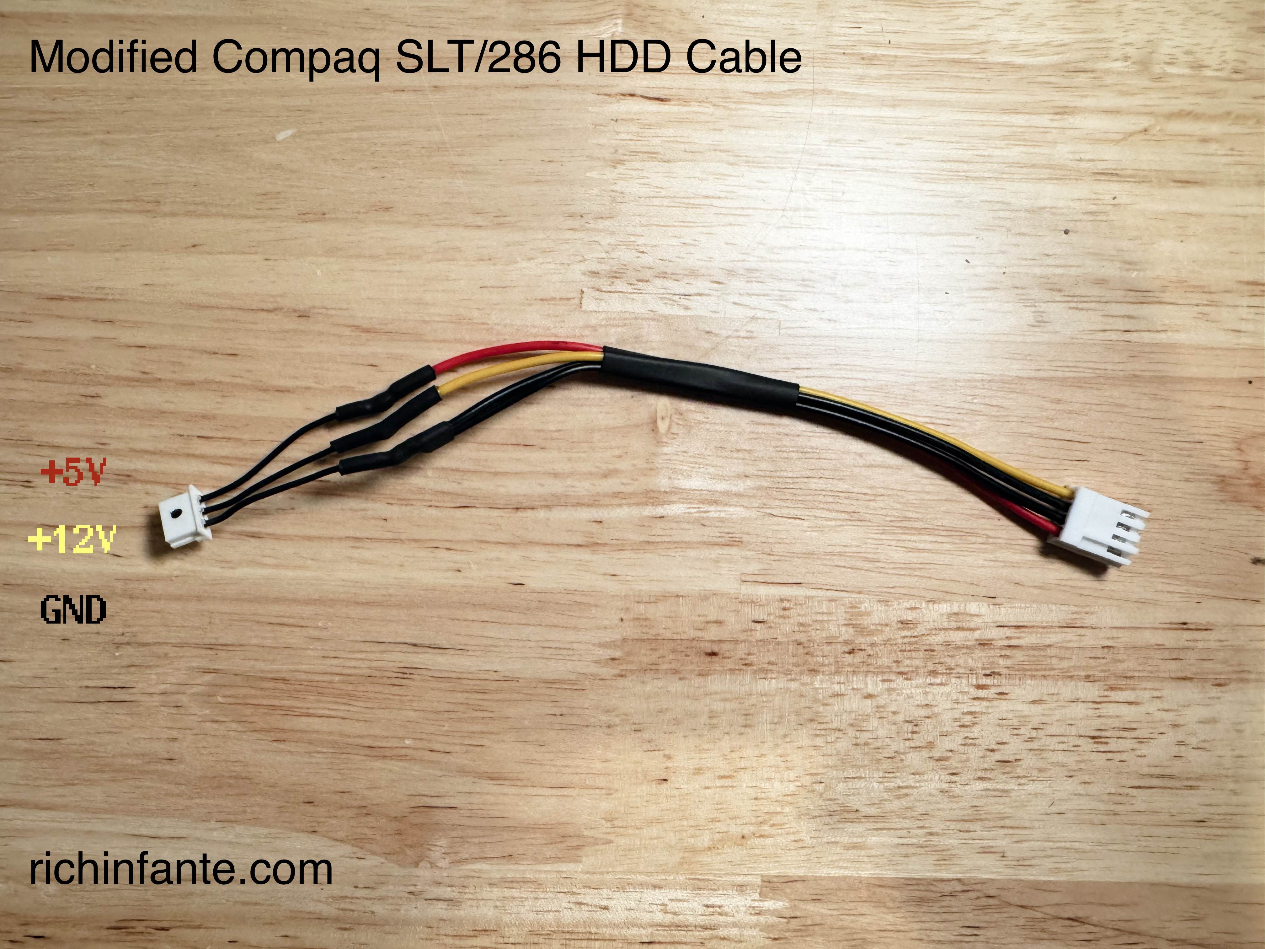compaq SLT 286 custom hdd cable