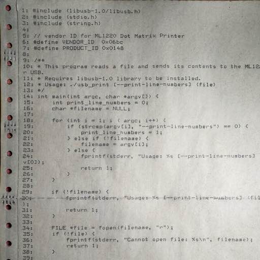 Dot Matrix Printer Client